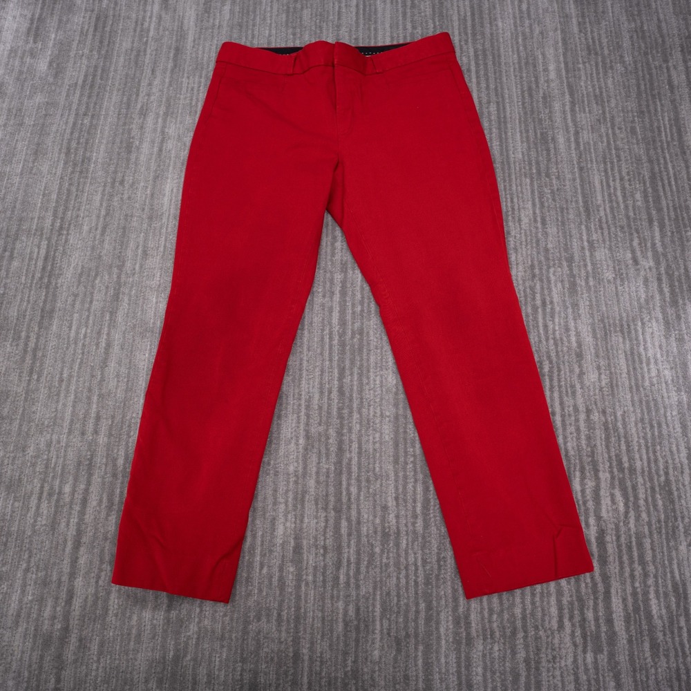 Banana Republic Sloan Dress Pants Womens 10 Red Excellent Slim Fit Stretch